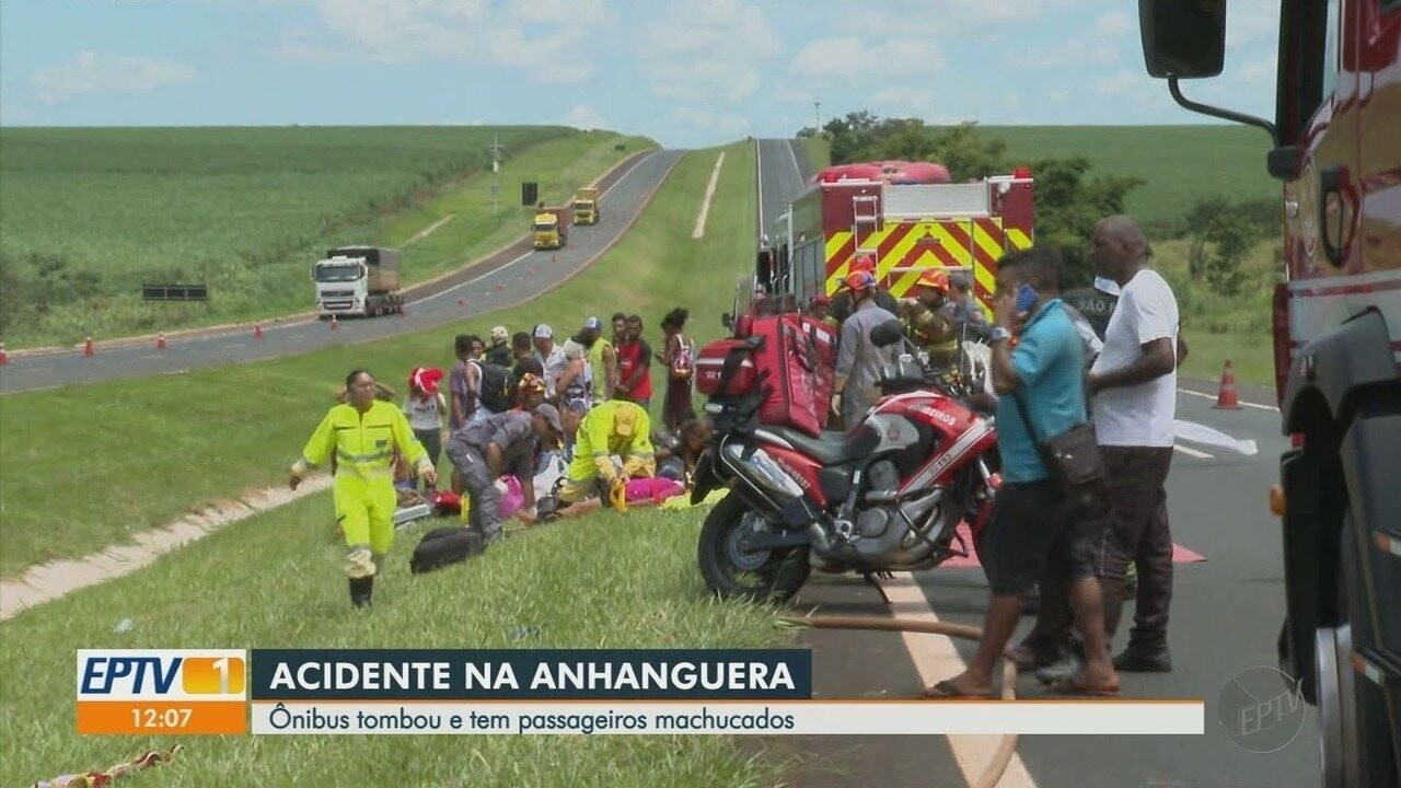 Nibus Tomba E Deixa Feridos Na Rodovia Anhanguera Em Jardin Polis