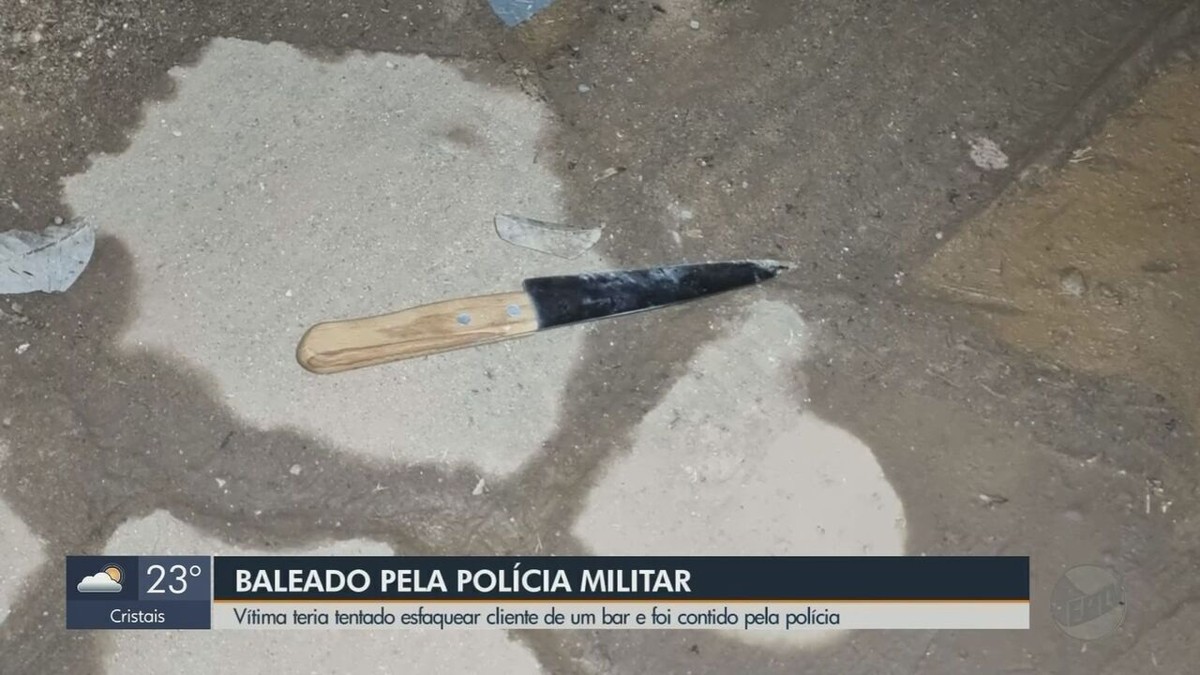 Homem Baleado Por Policial Ap S Tentar Esfaquear Clientes De Bar Em