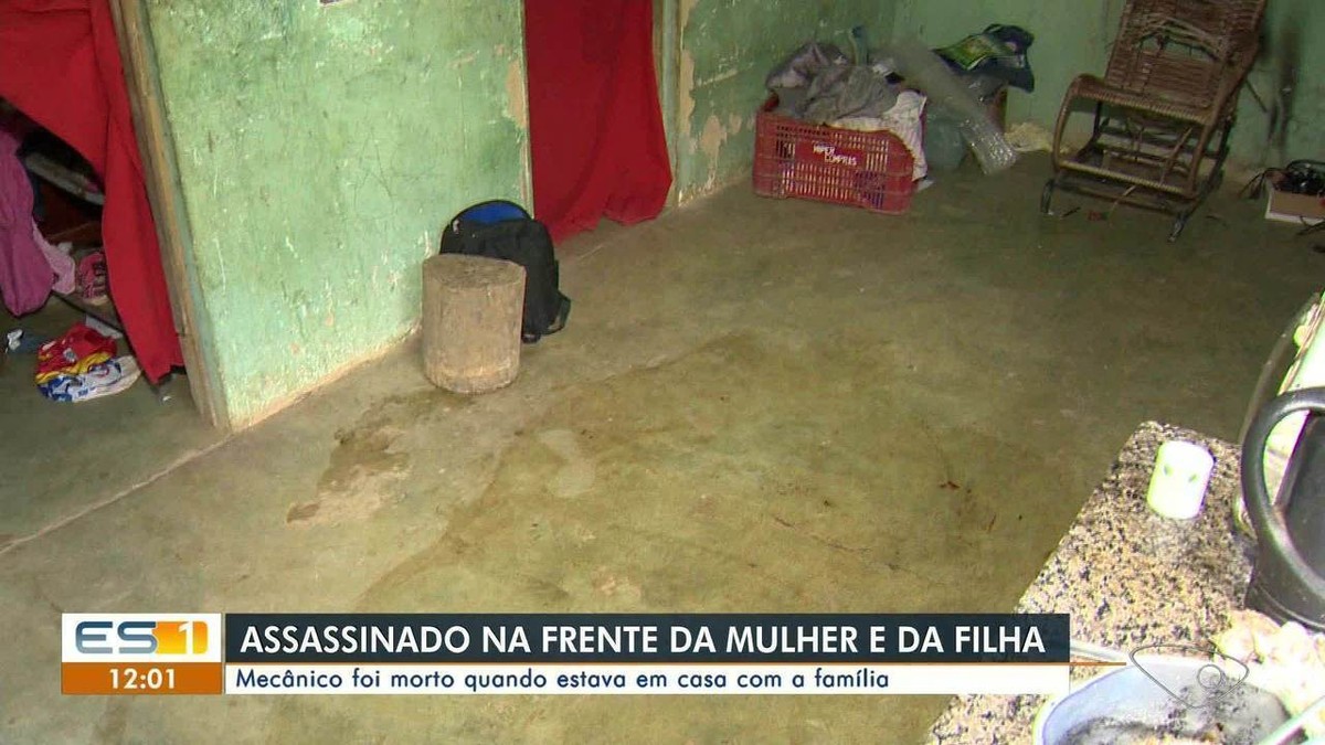 Mecânico é morto a tiros na frente da mulher e da filha na Serra ES