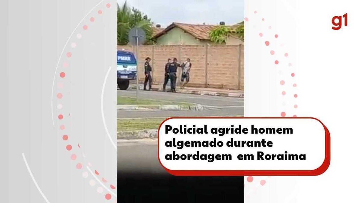 V Deo Policial Agride Homem Algemado Durante Abordagem Em Roraima Pm