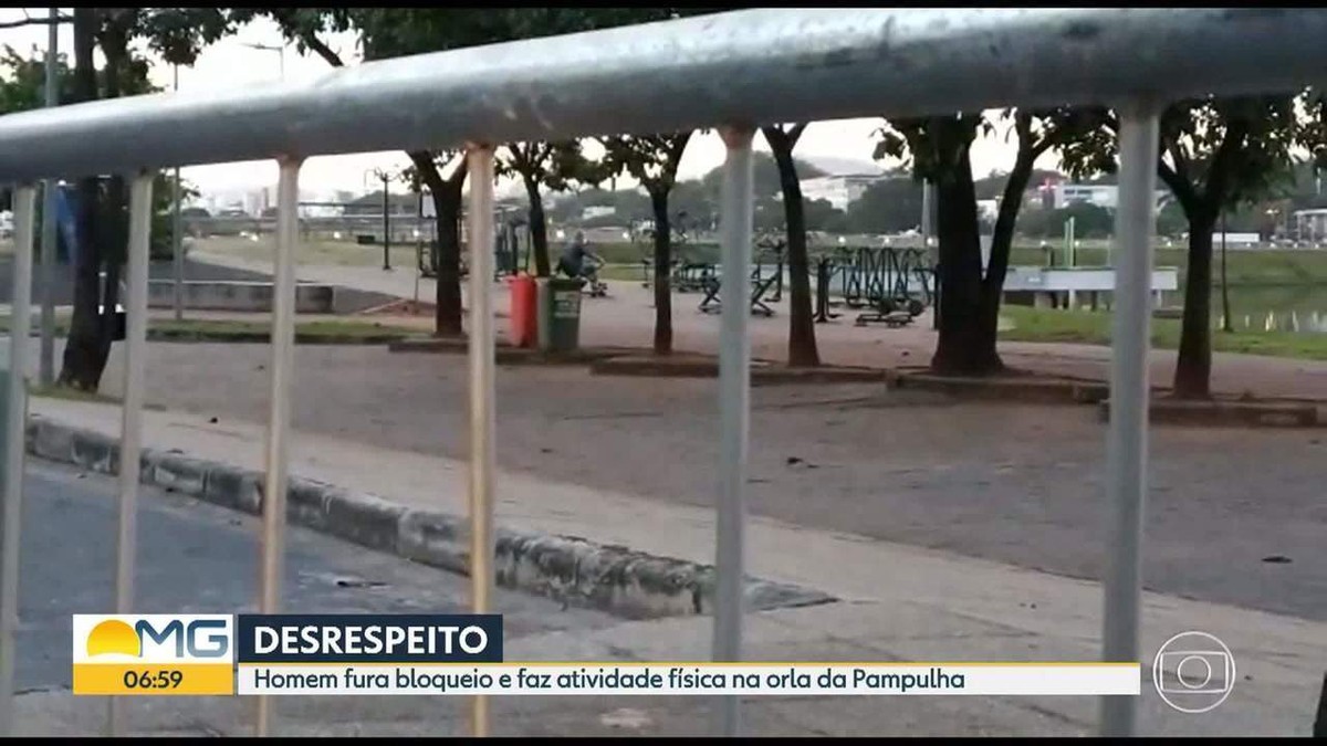 Homem Desrespeita Regras E Fura Bloqueio Para Se Exercitar Na Orla Da