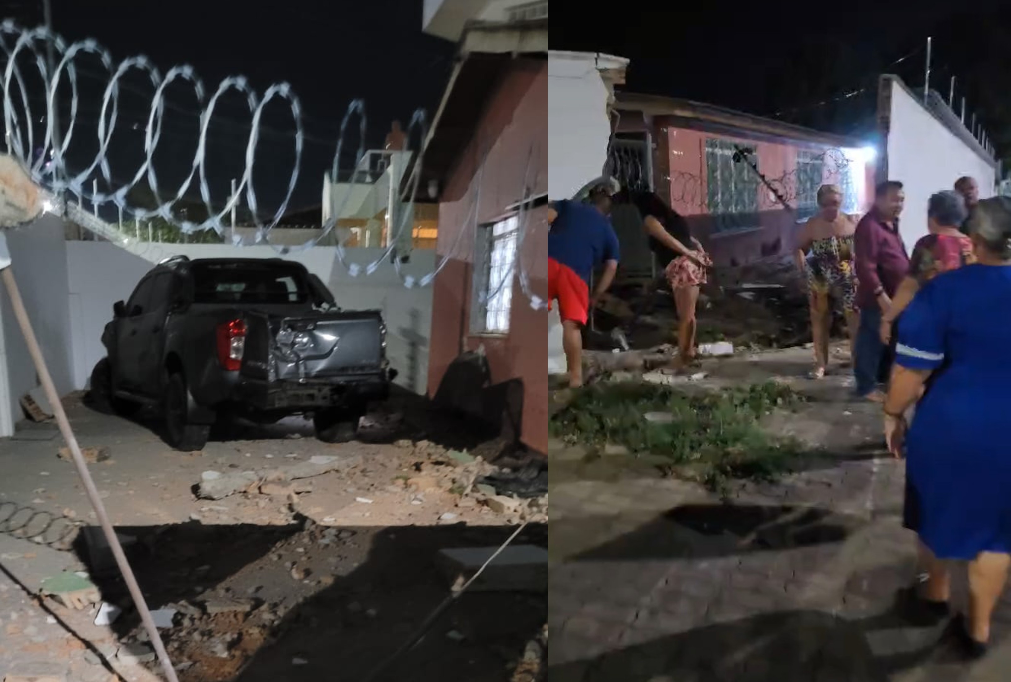 Motorista Embriagado Invade Preferencial Bate Em Carro E Derruba Muro