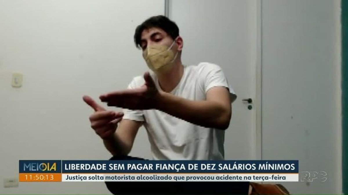 Justiça solta motorista alcoolizado que provocou acidente moto em