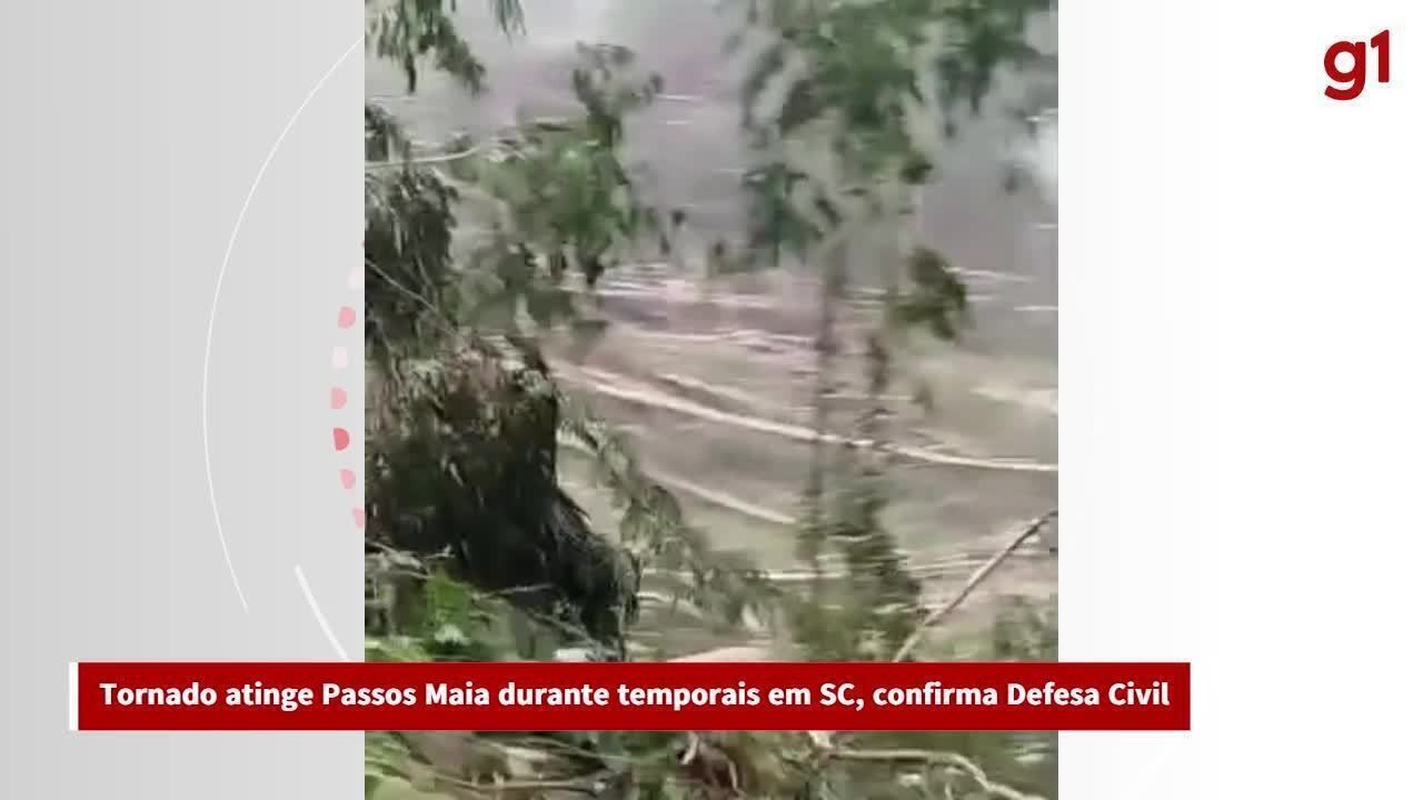 Tornado Derruba E Arranca Rvores Pela Raiz Durante Chuvas Em Sc V Deo