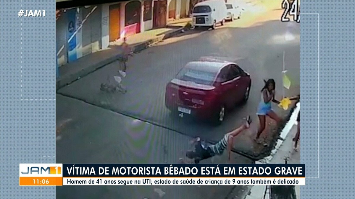 Homem atropelado por motorista embriagado está na UTI de hospital em