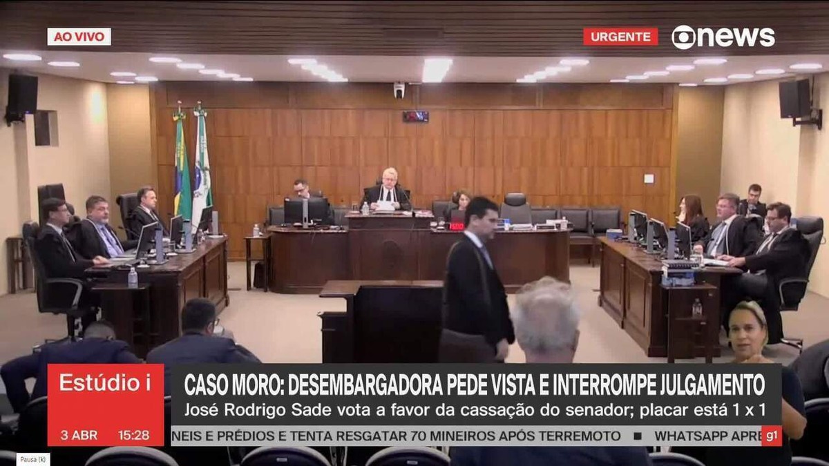 Desembargadora pede vista e julgamento sobre cassação de Moro é