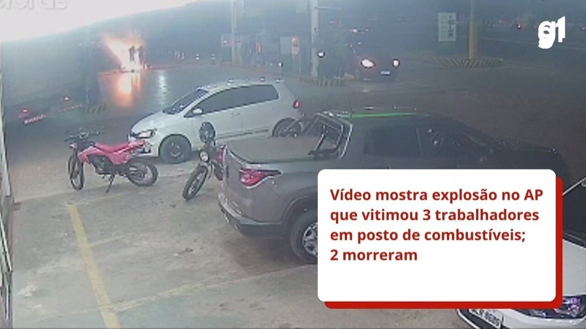 VÍDEO mostra momento da explosão que matou dois homens em posto de