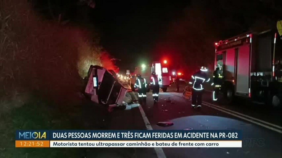 Duas pessoas morrem e três ficam feridas após motorista tentar