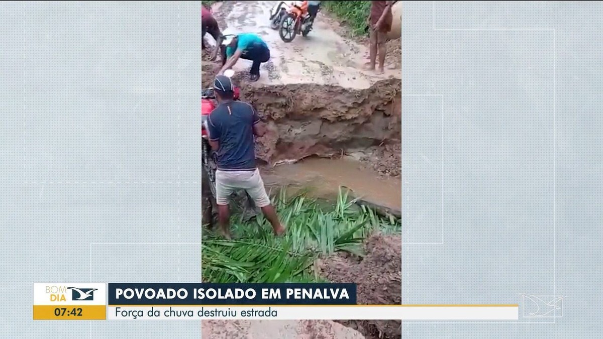 Moradores Ficam Isolados Ap S Estrada Ser Destru Da Pela Chuva No Ma