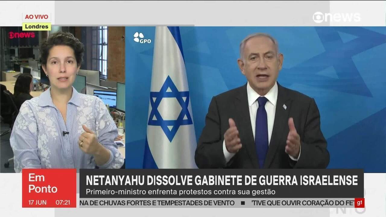 Netanyahu dissolve gabinete de guerra após saída de general centrista e