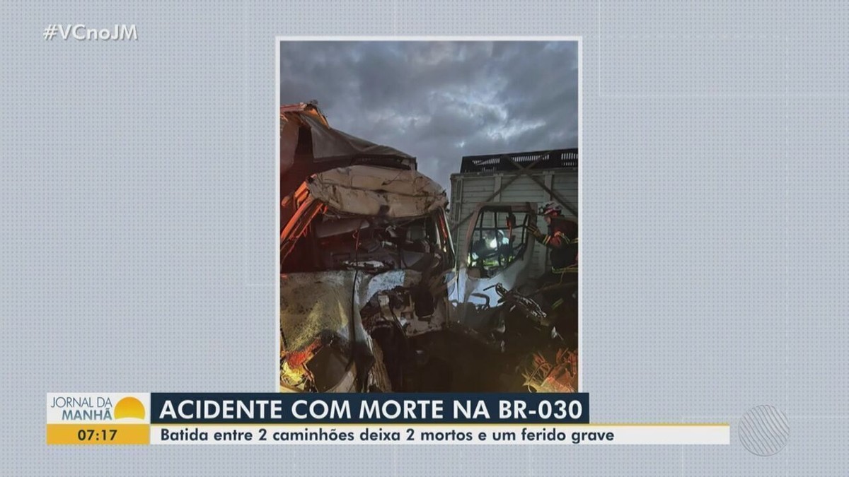 Duas pessoas morrem e uma fica gravemente ferida após batida entre dois