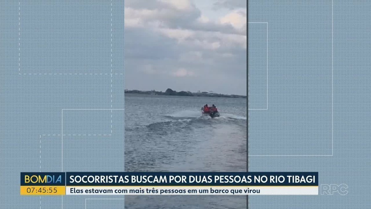 Bombeiros procuram por duas pessoas desaparecidas no Rio Tibagi após