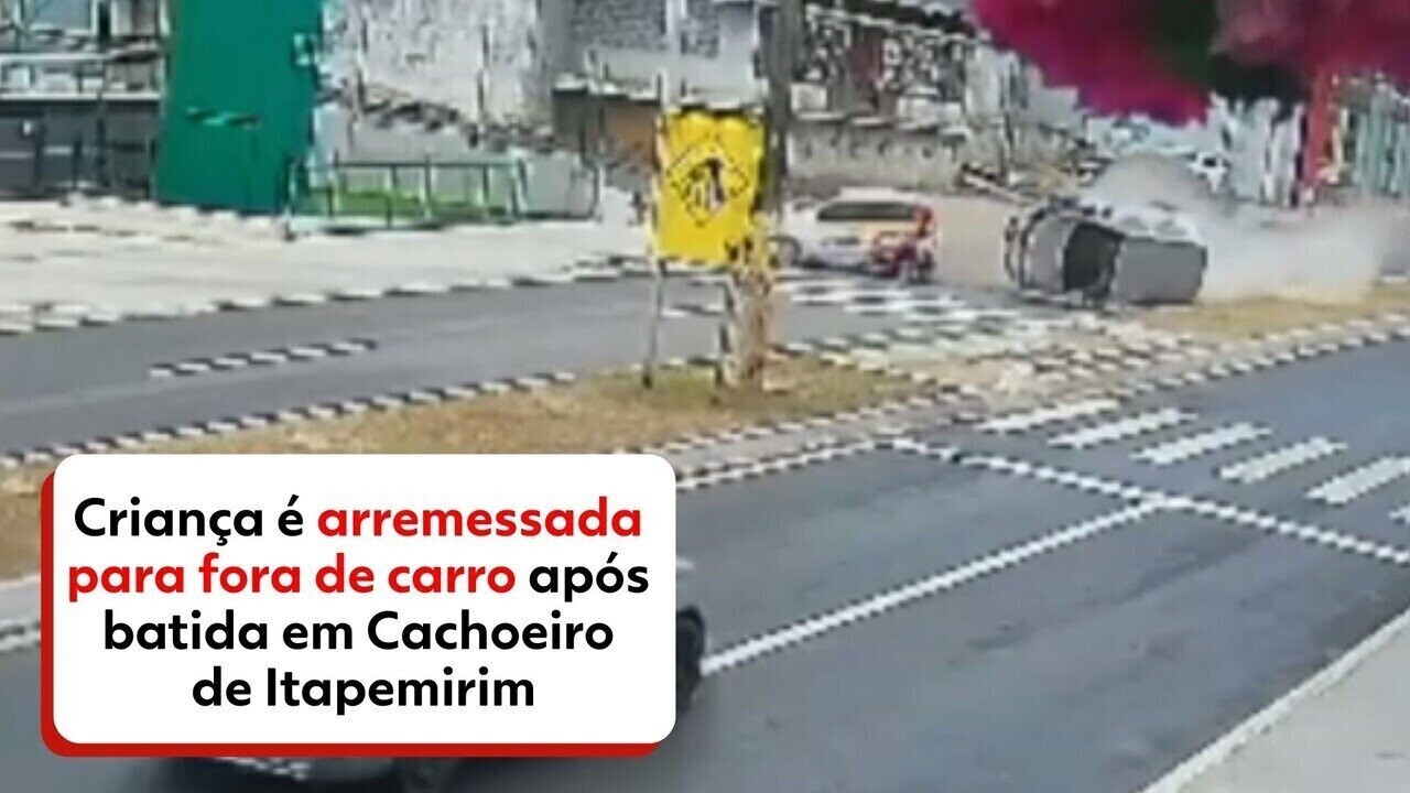 VÍDEO Criança é arremessada para fora de carro 8 pessoas após