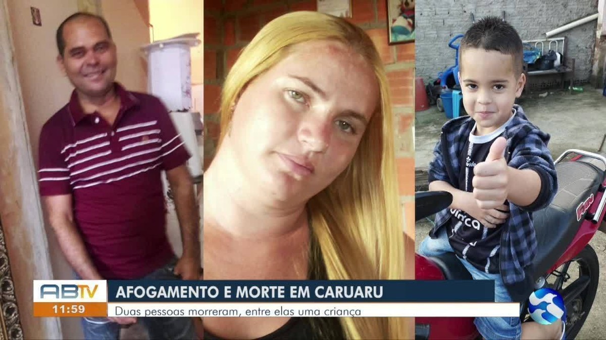 Corpos de criança de 6 anos e homem que morreram afogados em Caruaru