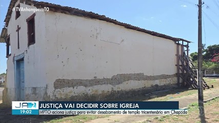 MPTO aciona Justiça sobre risco de Igreja histórica desabar em Chapada da Natividade