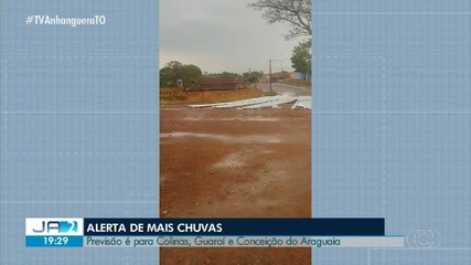 Chuva é registrada em Dois Irmãos, interior do Tocantins, nesta terça-feira (24)