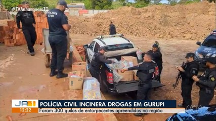 Polícia incinera mais de 300 quilos de drogas apreendidas em Gurupi