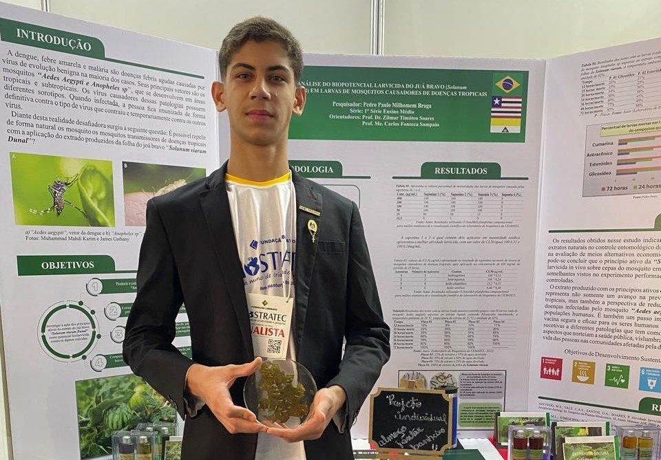 Estudante do MA representará o Brasil na maior feira de ciências do mundo com pesquisa de combate às doenças tropicais