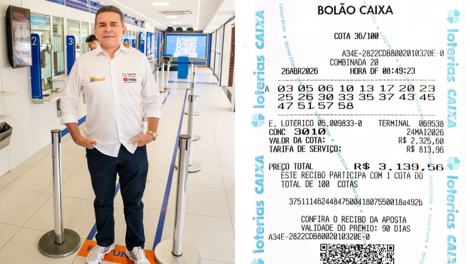 Dono de lotérica no Ceará é um dos ganhadores de prêmio de R$ 168 milhões na Mega-Sena