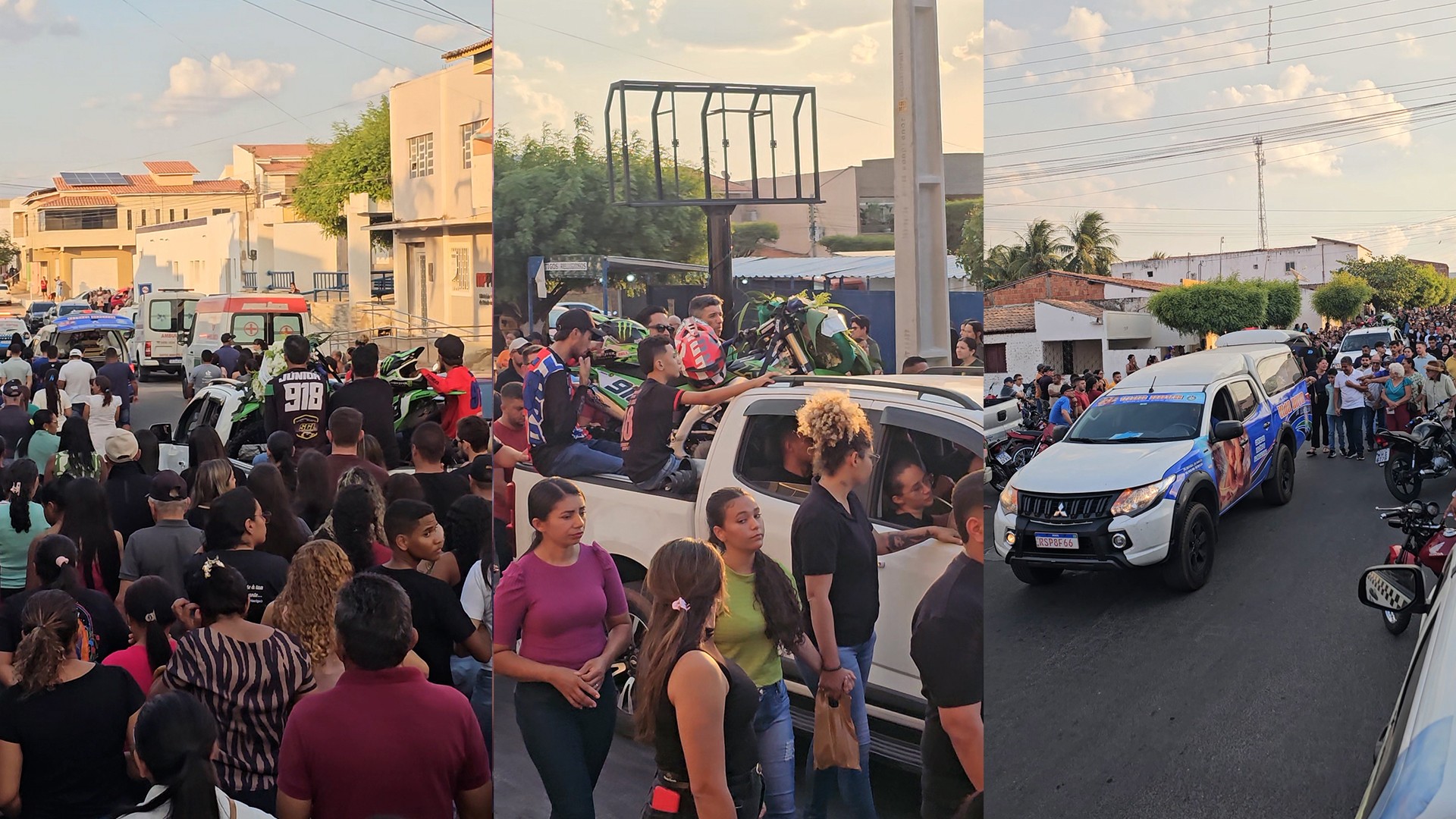 Vídeo: cortejo de empresário morto após acidente em competição de motocross reúne multidão no PI