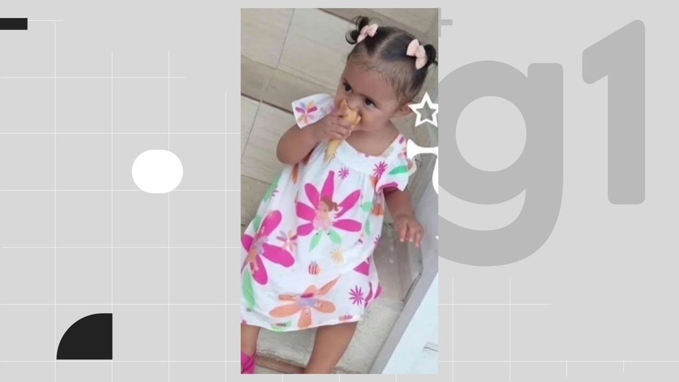 Maria Helena tinha 1 ano e seis meses e morreu no deslizamento de barreira em Dois Unidos, no Recife — Foto: Reprodução/Whatsapp