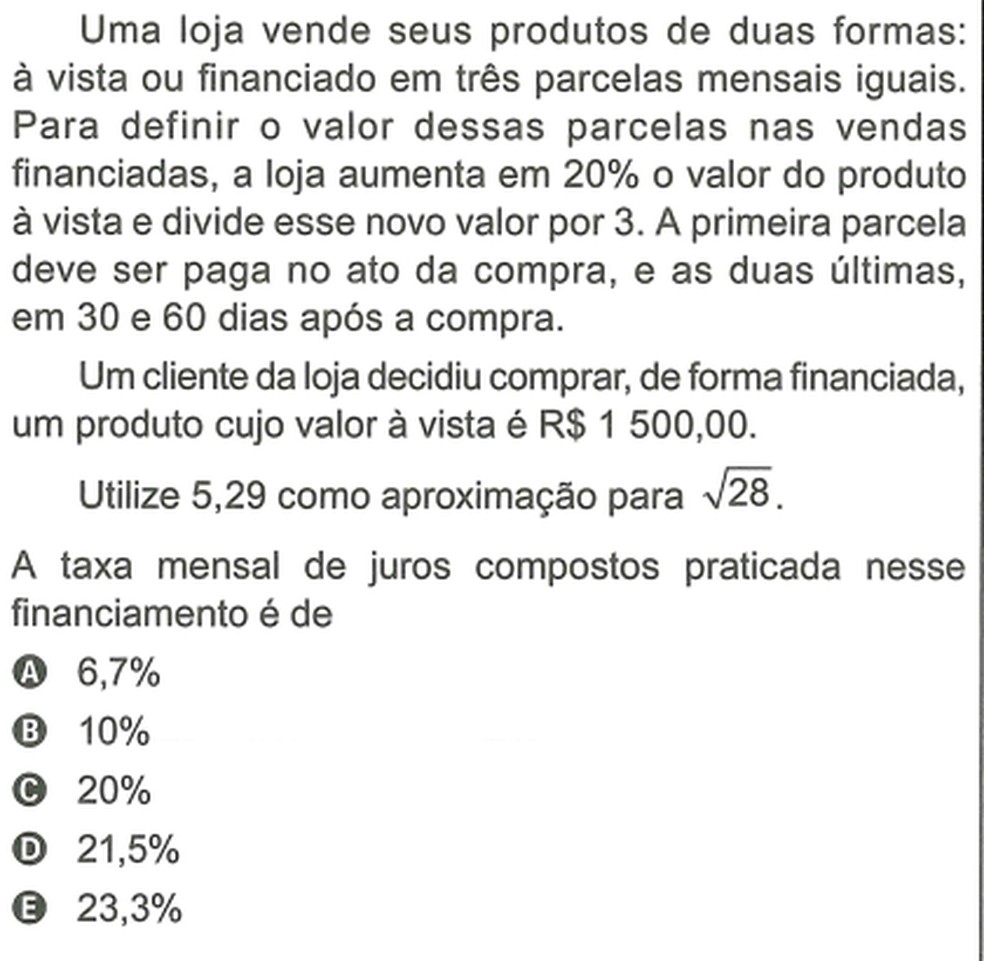 Teste De Matematica Dificil