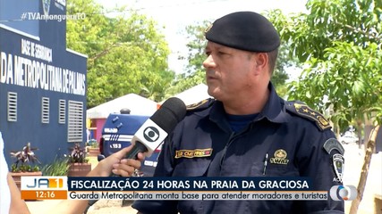Guarda Metropolitana monta base na Praia da Graciosa; veja como vai funcionar