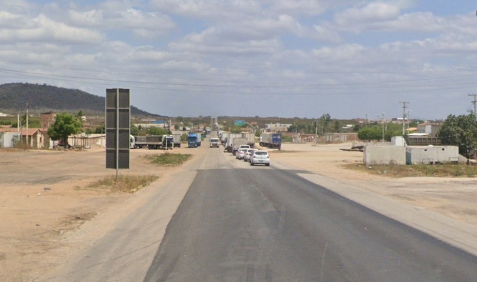 Rodovia BR-304 na altura de Riachuelo, no Agreste potiguar — Foto: Google maps