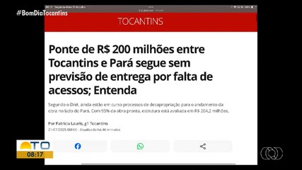 Fique por dentro das notícias em destaque no g1 Tocantins