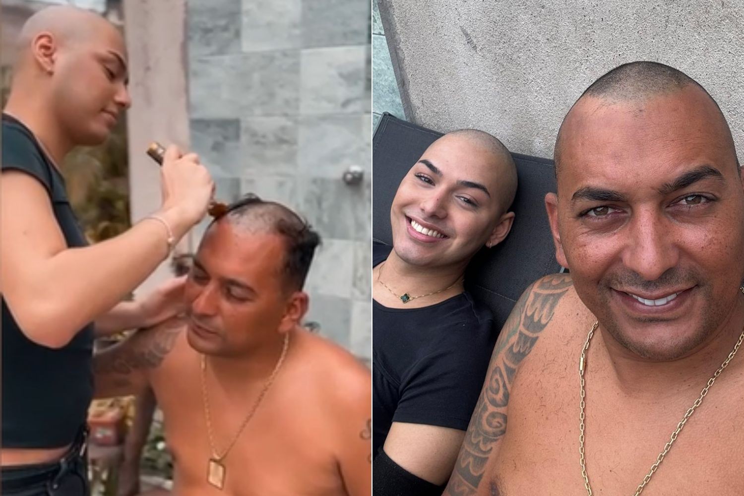 Pai raspa o cabelo para apoiar o filho na batalha contra o câncer: 'ato de amor': VÍDEO