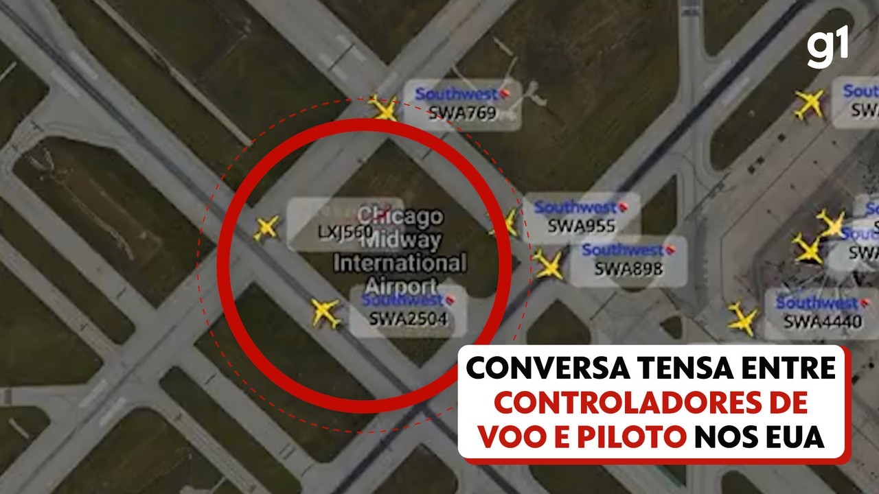 Piloto de jato toma bronca após quase bater em avião nos EUA: 'A instrução era pra você aguardar antes da pista', diz controlador; OUÇA