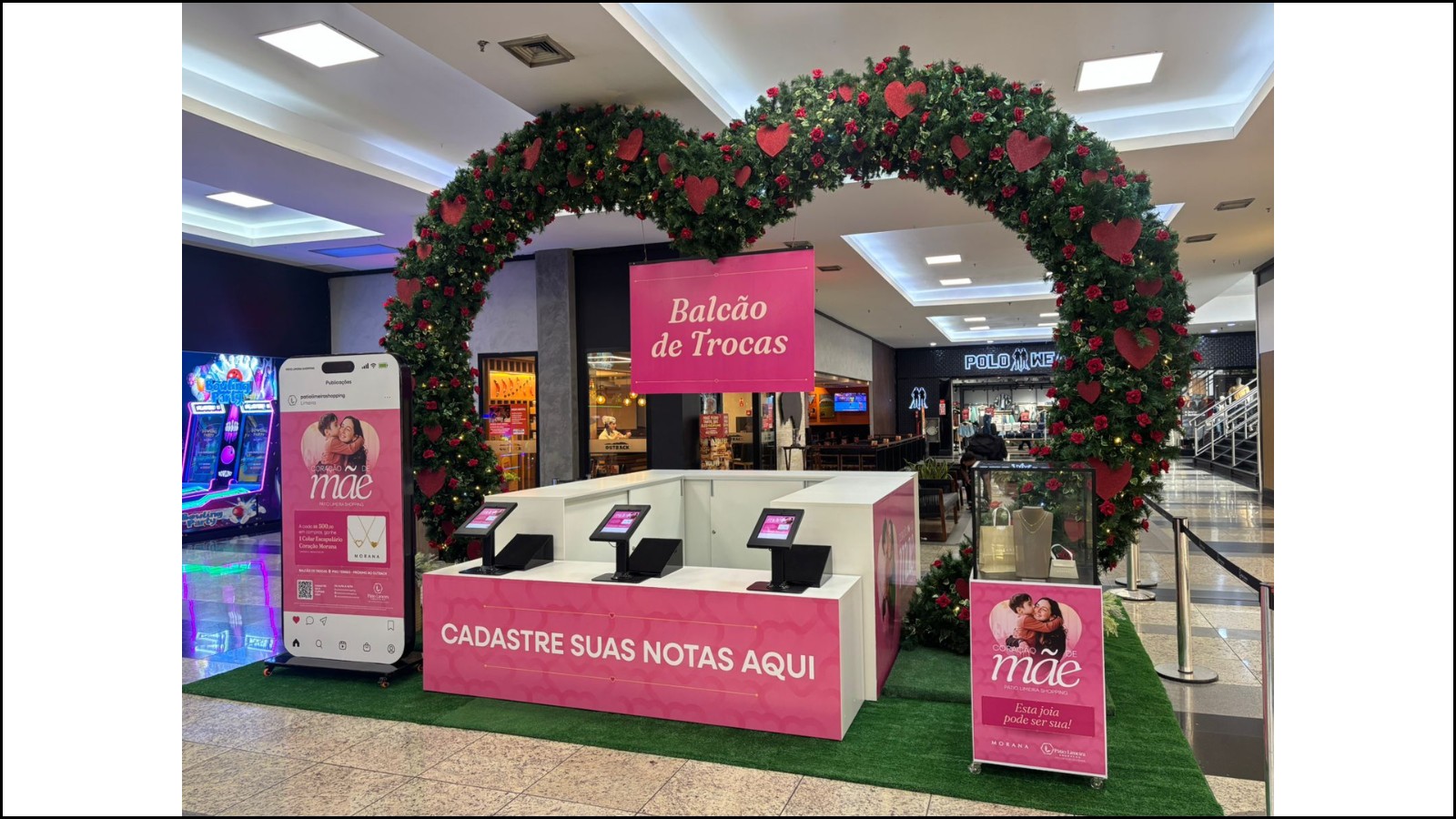 Dia das Mães: Pátio Limeira Shopping presenteia clientes com colar banhado a ouro