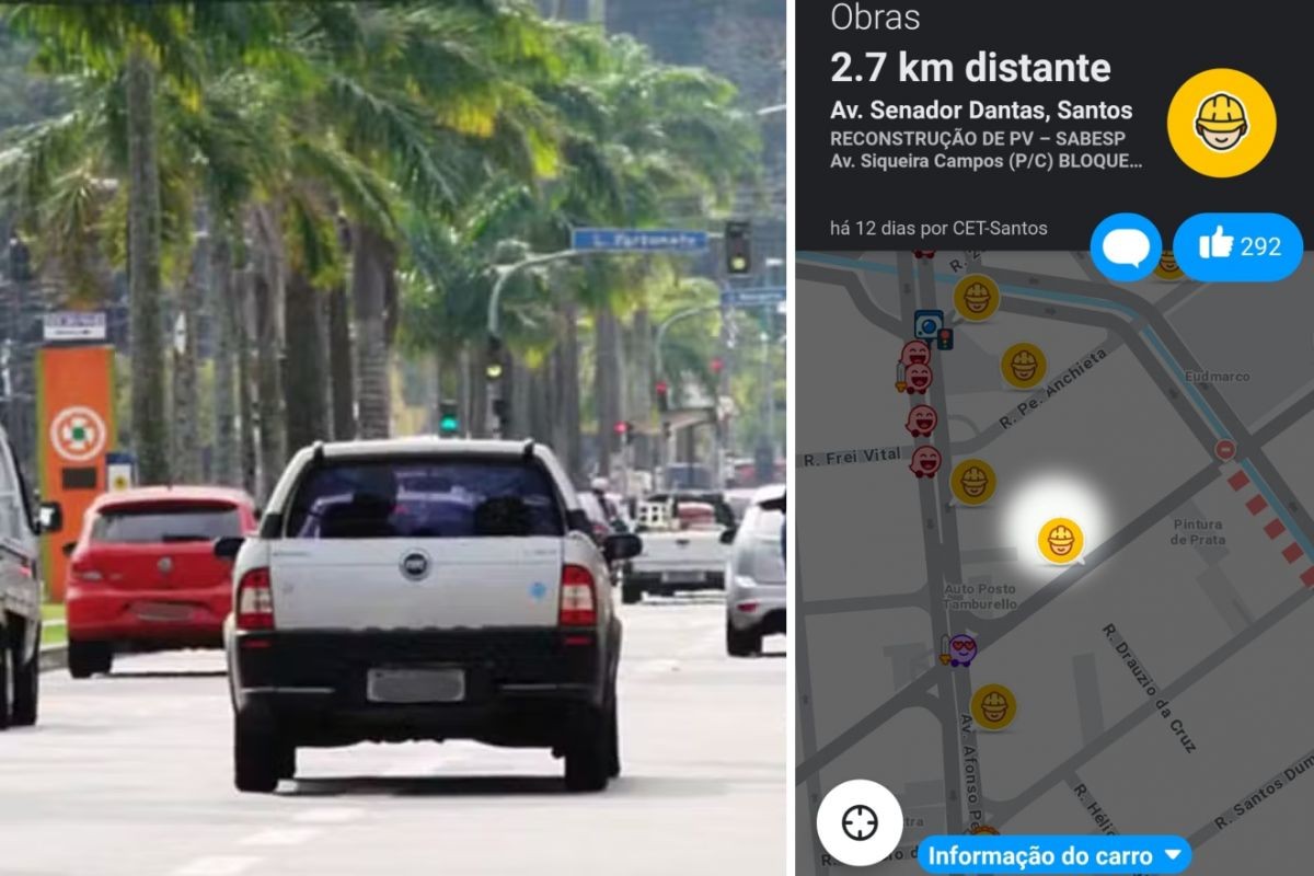 Santos e Waze firmam parceria para garantir alertas mais rápidos sobre bloqueios de trânsito; entenda