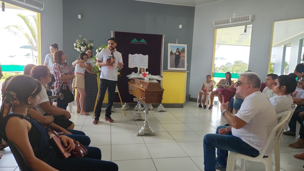 Velório da comerciante Suanne Camelo — Foto: Melícia Moura/Rede Amazônica Acre