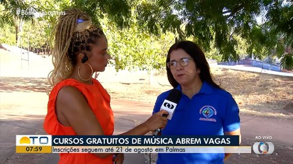 Palmas oferece vagas gratuitas para cursos de música