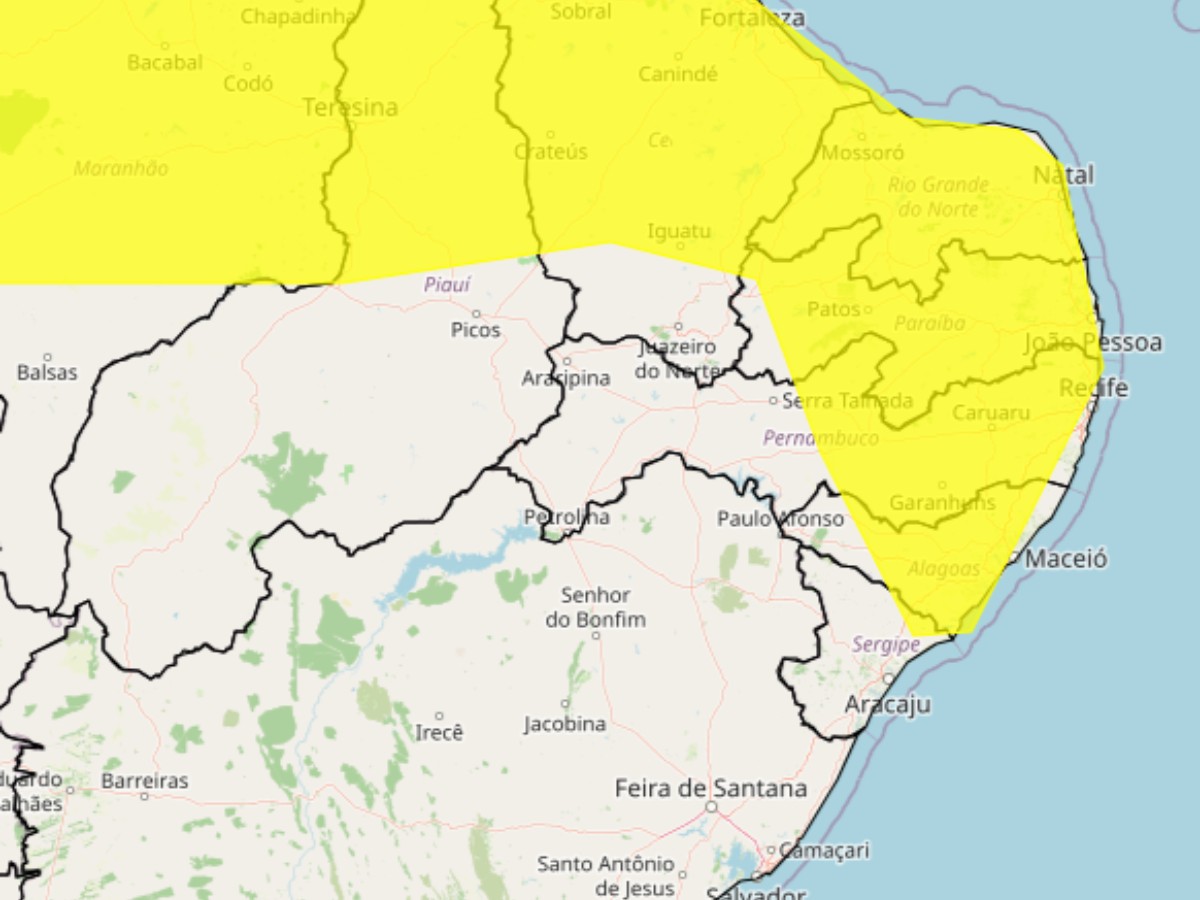Inmet emite alerta de chuvas intensas para 76 municípios do interior de Pernambuco