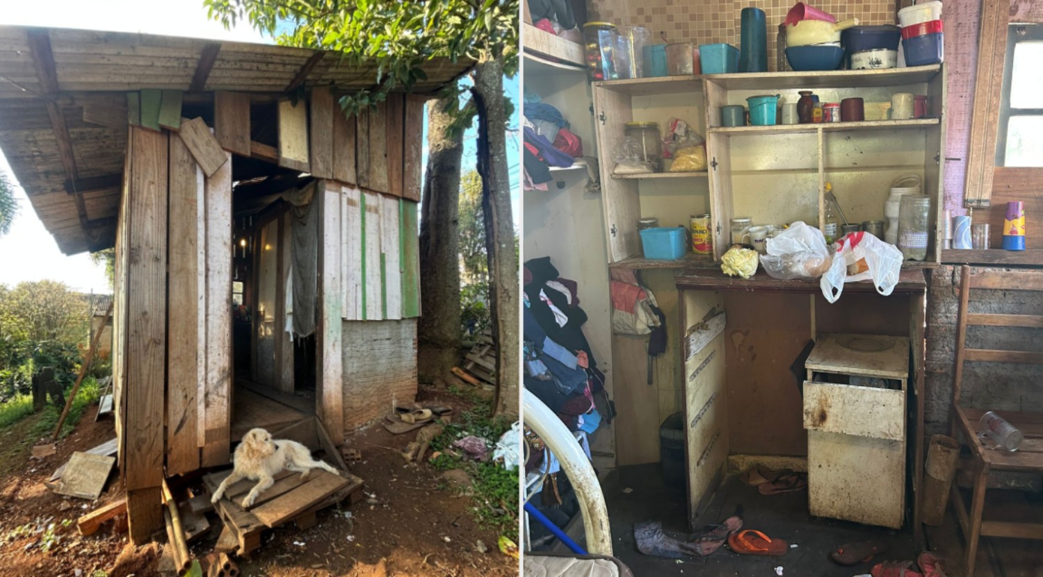 Idosa vivia sem comida, em casa com sujeira e móveis quebrados, antes de agente de saúde descobrir situação de maus-tratos, no Paraná