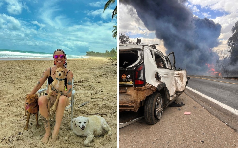 Danielle Mansur Rodrigues, de 50 anos, era advogada e defensora dos animais — Foto: Reprodução/Instagram de Danielle Mansur e Arquivo pessoal/Alexandre Rocha