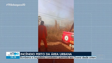 Incêndio atinge área perto da zona urbana de Guaraí