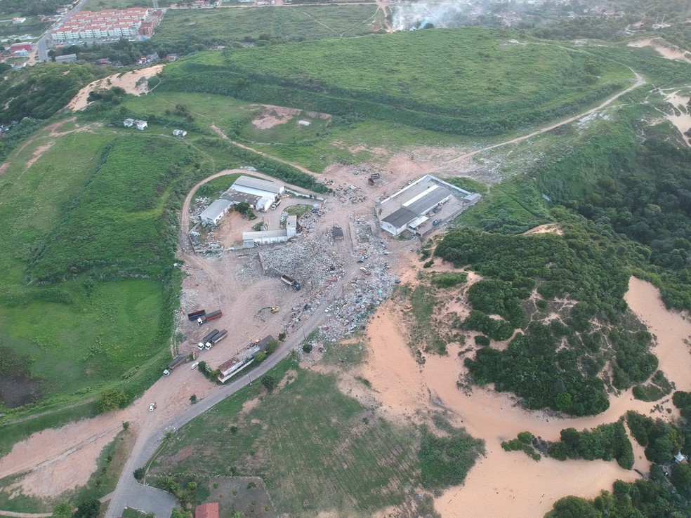 Estação de transbordo de resíduos sólidos de Natal — Foto: Rafael Fernandes/Inter TV Cabugi