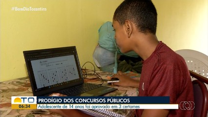 Jovem de 14 anos é aprovado em três concursos públicos no Tocantins