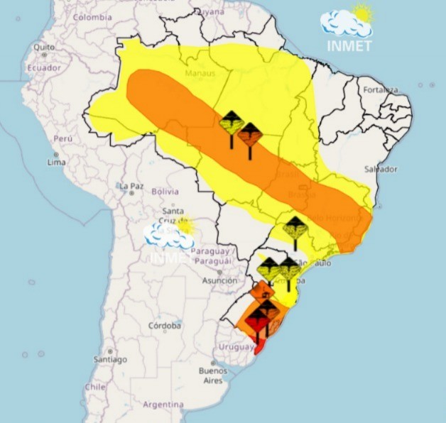 Inmet emite alerta de perigo de tempestade para 133 cidades do Leste de ...