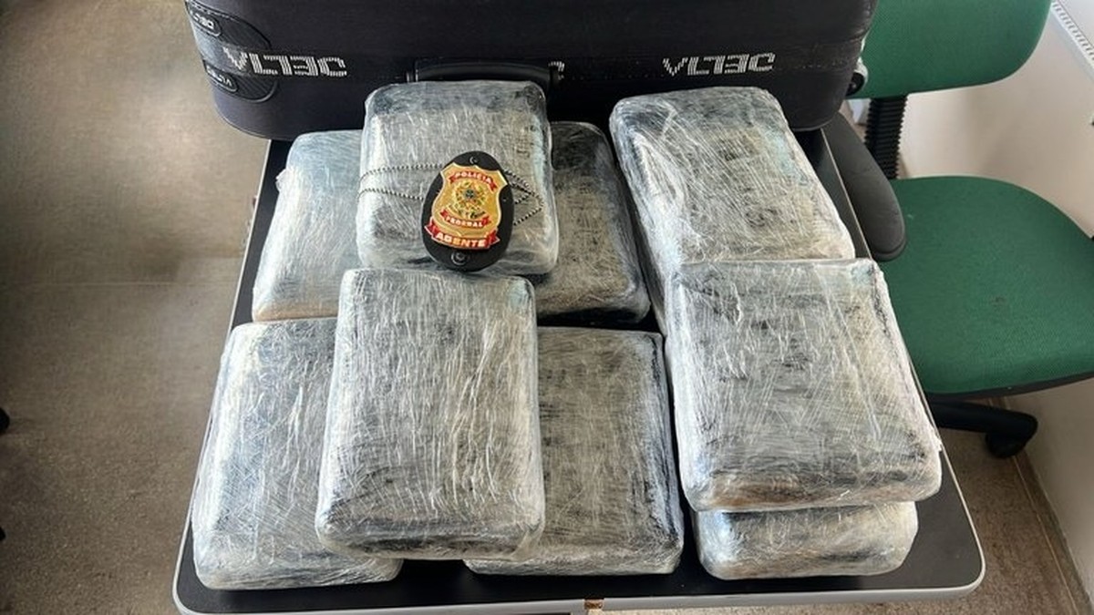 Mulher é presa com 10 tabletes de maconha em mala em aeroporto no interior do AM