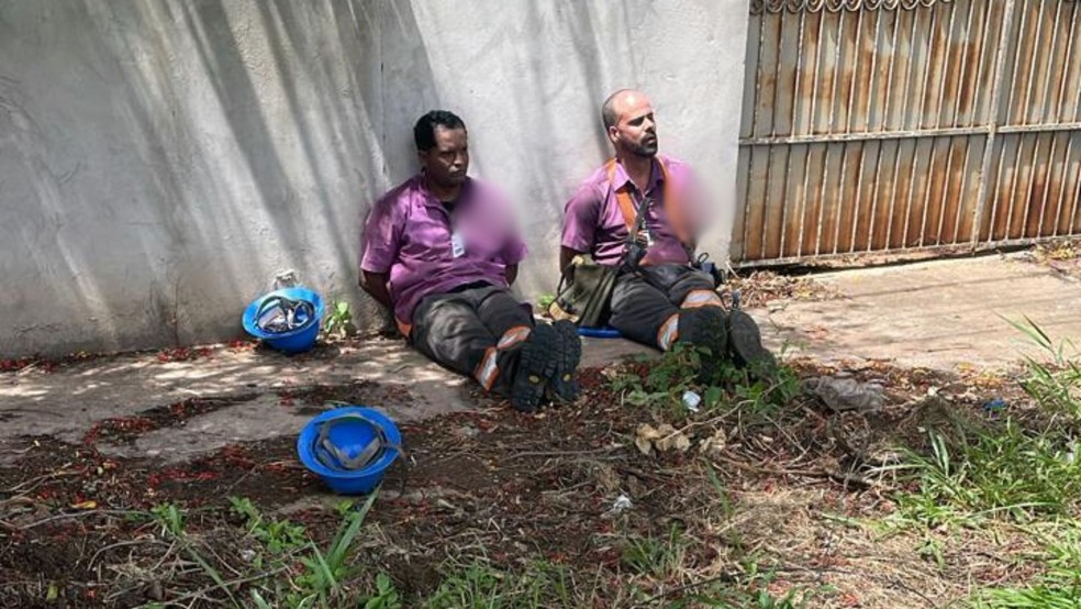 Homens são presos ao se passarem por funcionários de empresa de telefonia em Ibirá (SP) — Foto: Divulgação / Polícia Civil