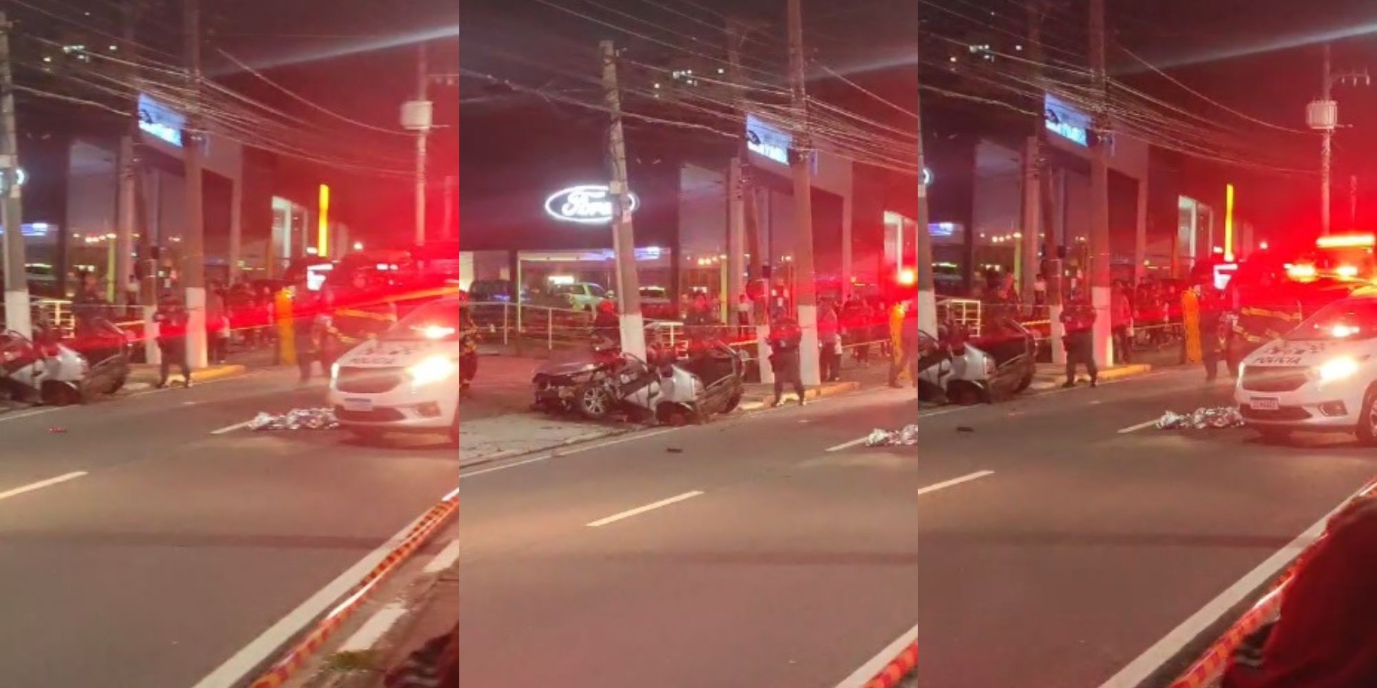 Homem morre e outro fica gravemente ferido em acidente durante fuga da polícia em Mogi das Cruzes