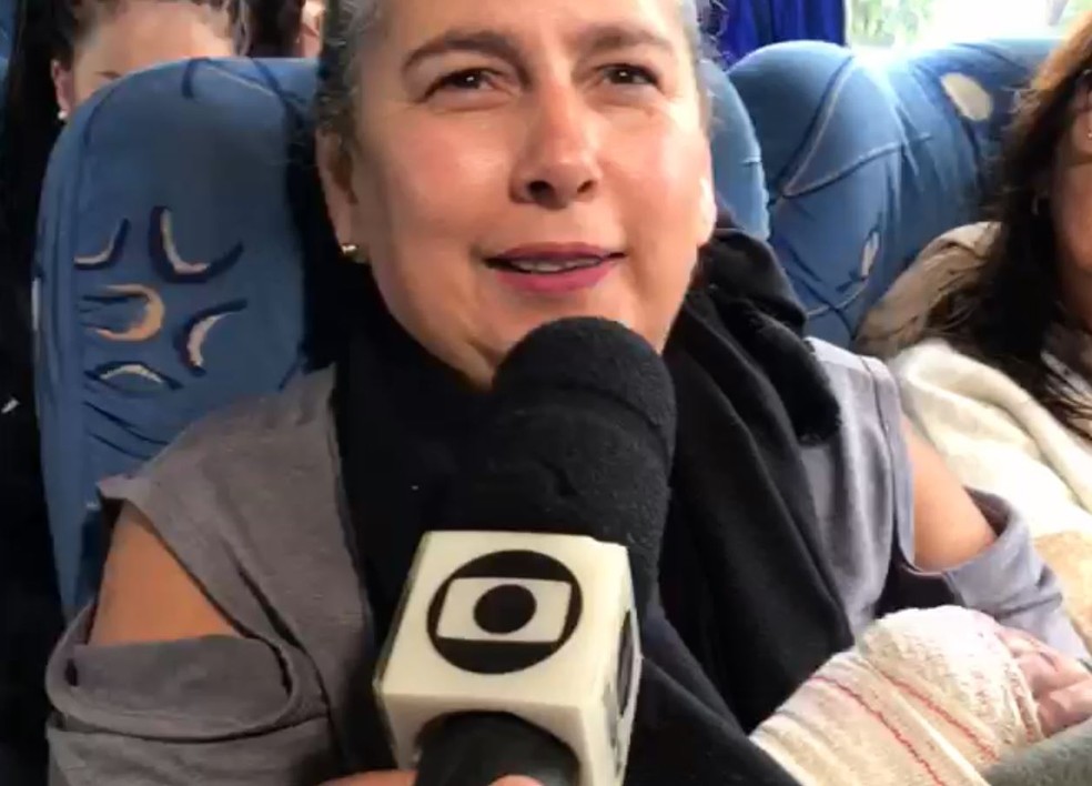 Sandra Saldaña estava no voo da Air Europa — Foto: Reprodução/Inter TV Cabugi