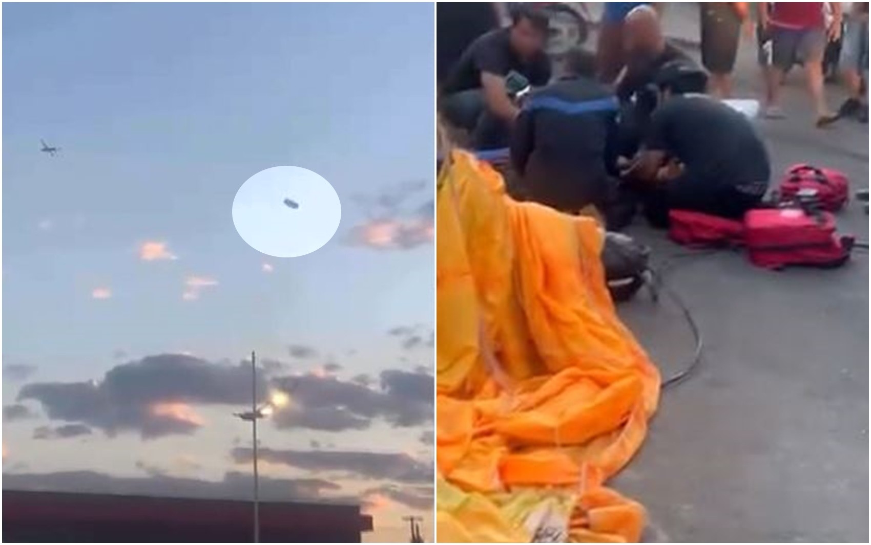 Vídeo mostra aluna caindo durante salto de paraquedas em Anápolis