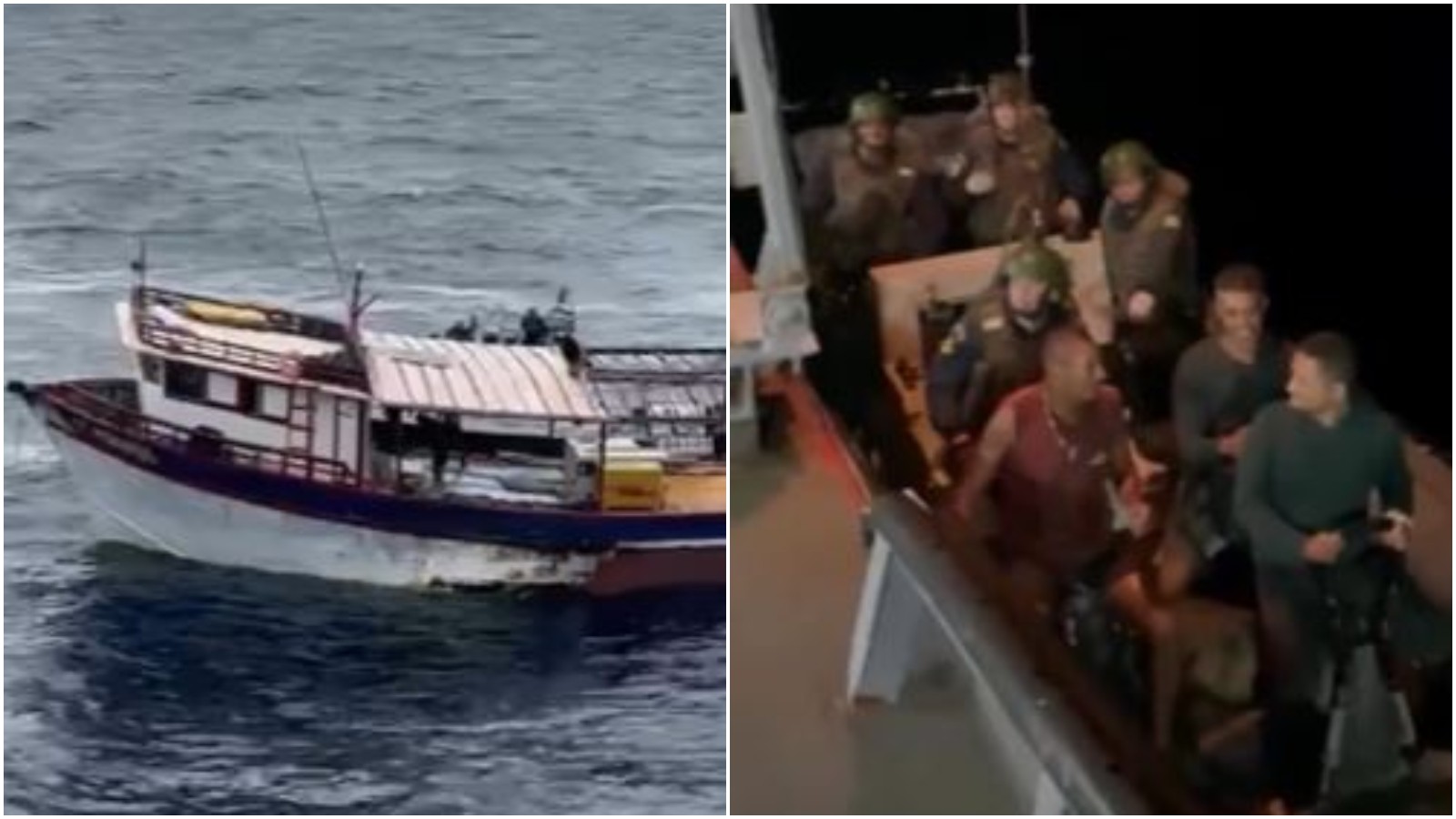 Marinha divulga novas imagens do resgate em alto-mar dos pescadores que estavam desaparecidos no Ceará