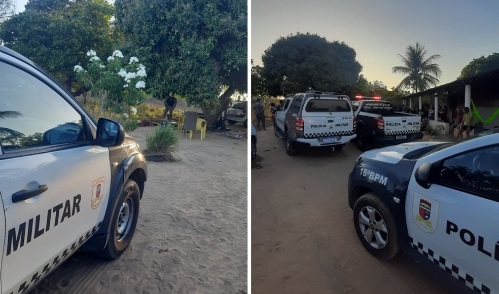 Duplo homicídio aconteceu durante festa de aniversário em granja na Grande Natal — Foto: Alerta São Gonçalo/Cedidas