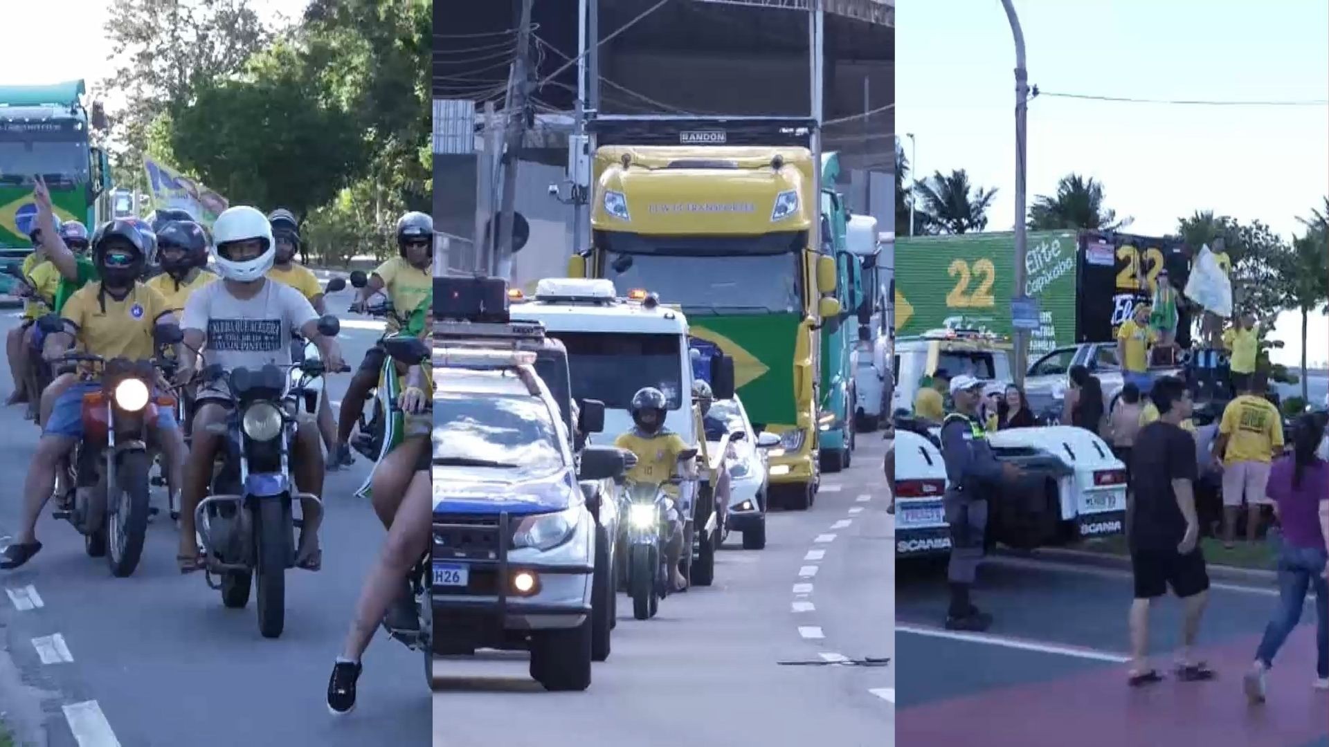 Apoiadores de Flávio Bolsonaro fazem carreatas na Grande Vitória e no interior do ES